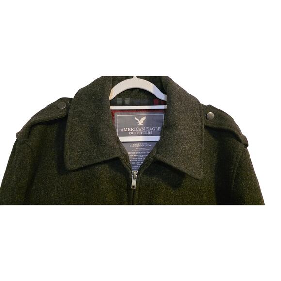 American Eagle Wool Blend Field Jacket Men’s Small– Charcoal Gray - Picture 9 of 15